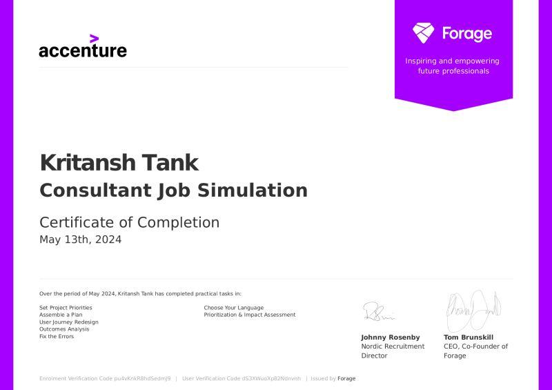 Accenture Consultant Job Simulation