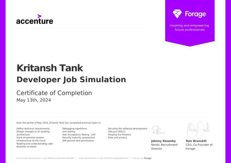 Accenture Developer Job Simulation