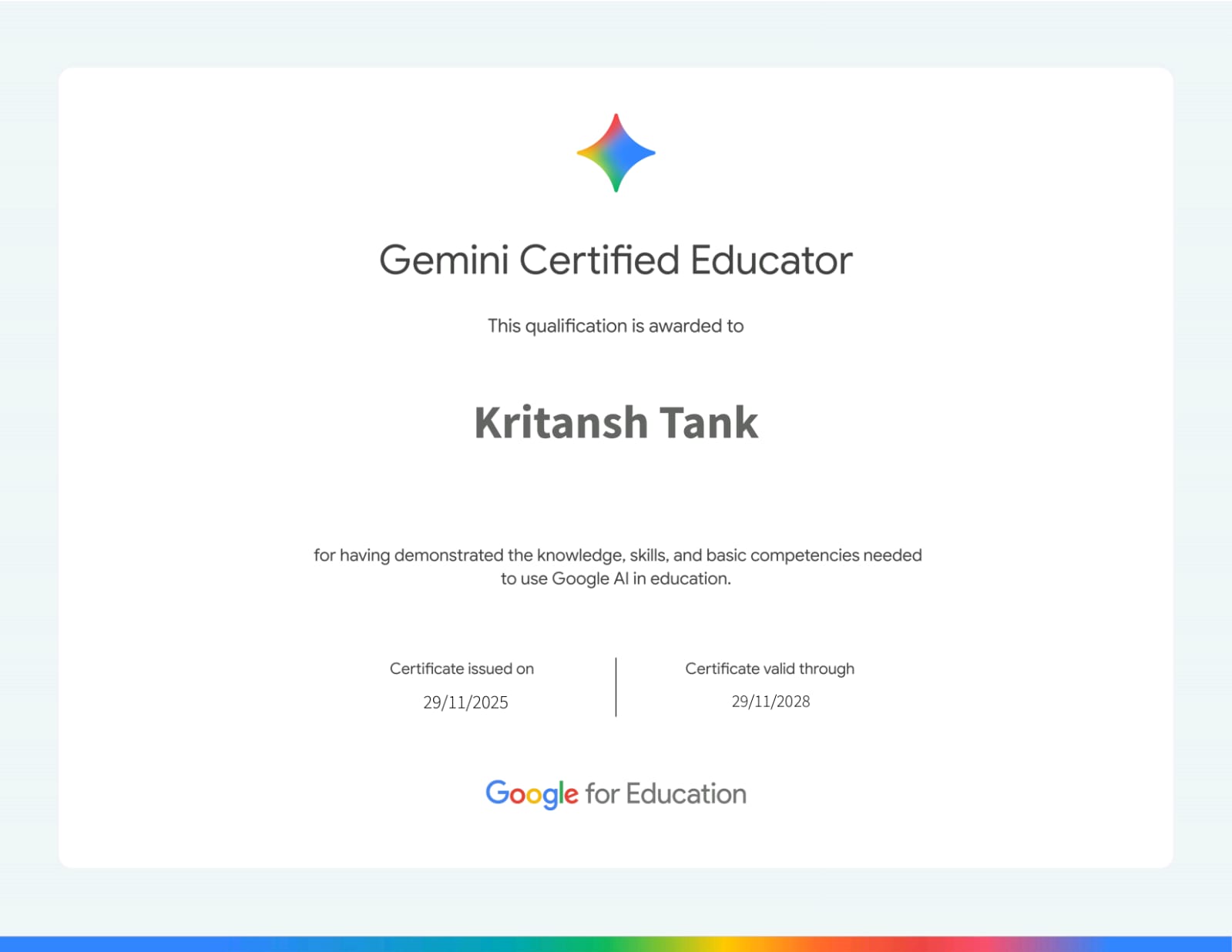 Gemini Certified Educator